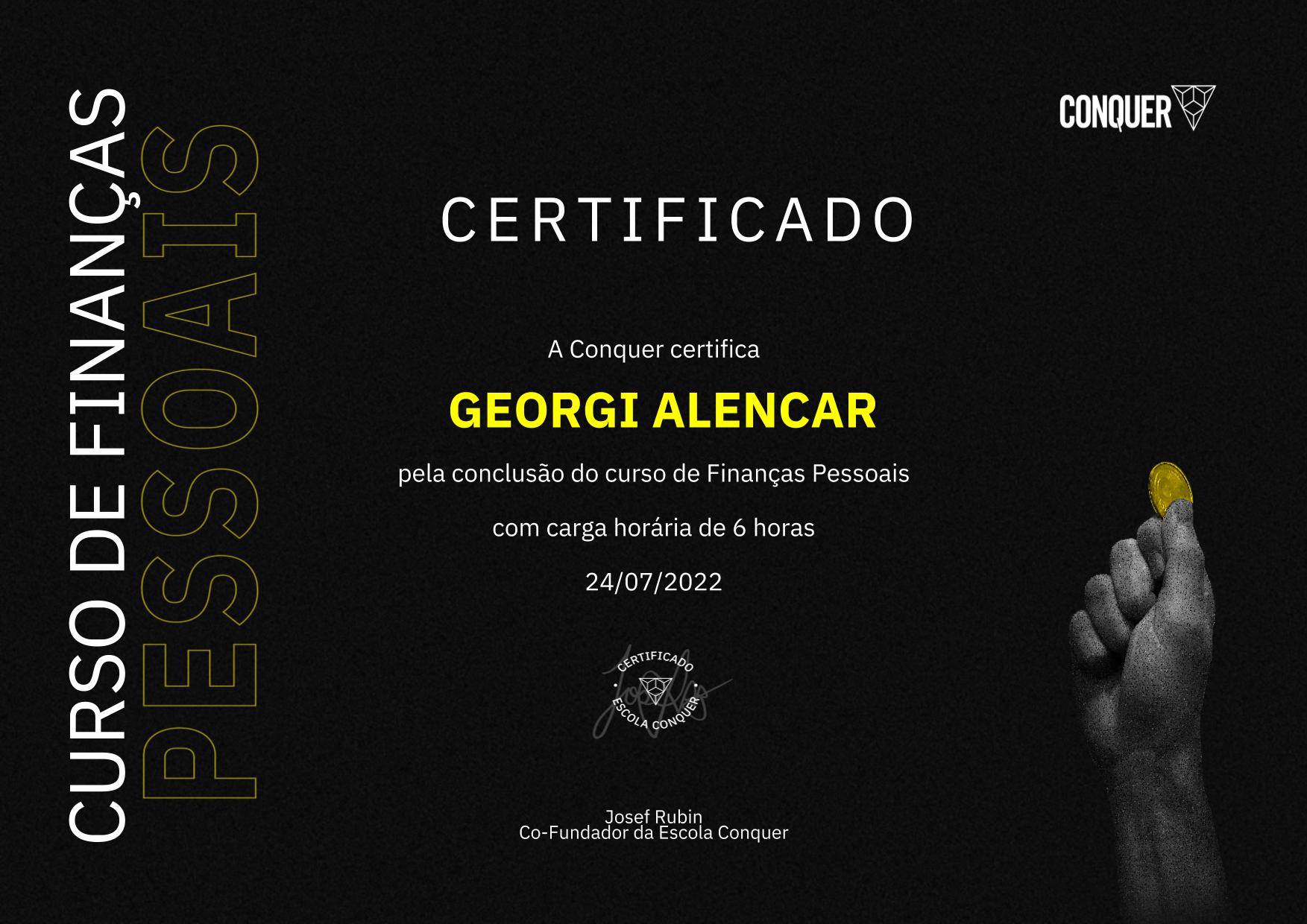 Certificado de Finanças Pessoais